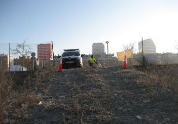 Rampa acceso vehiculos obra